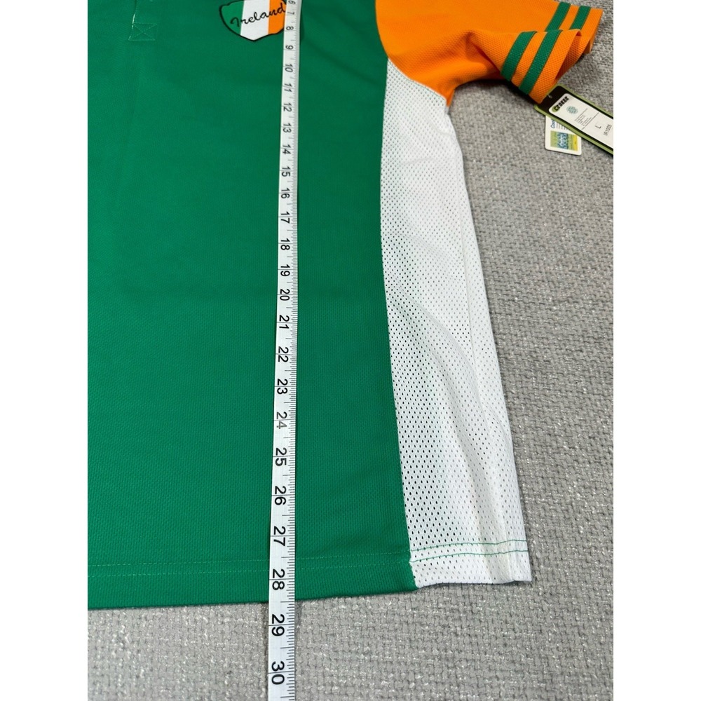 Croker Ireland Rugby Jersey Mens Large Green Orange Polo Shirt NWT Read - Picture 5 of 16